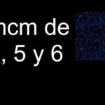 Calcula el mínimo común múltiplo de 5, 6 y 3