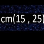 Calcula el mínimo común múltiplo de 15 y 25