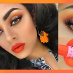 Combina tu vestido naranja con el color perfecto de labios