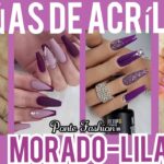 Combinaciones de colores de uñas perfectas para resaltar tu vestido morado