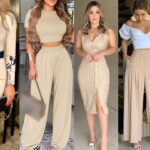 Complementa tu elegante vestido beige de fiesta con estos accesorios imprescindibles