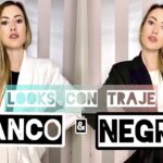 Elegancia atemporal: Un look blanco y negro para arrasar en cualquier boda