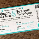 Entradas al amor: invitaciones de boda con temática de concierto