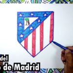 Escudo del Atlético de Madrid en punto de cruz paso a paso