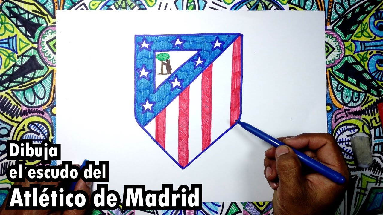 Escudo Del Atletico De Madrid En Punto De Cruz