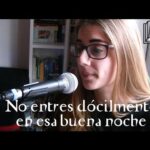 Interpretación del poema No entres dócilmente en esa buena noche análisis y reflexión