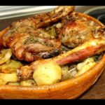 Receta de pierna de cabrito al horno con patatas y cebolla