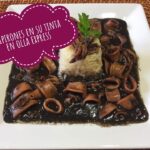 Receta rápida Chipirones en su tinta troceados en olla exprés