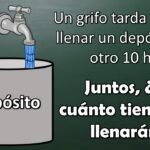 Tiempo de llenado del depósito de agua por un grifo en 9 horas
